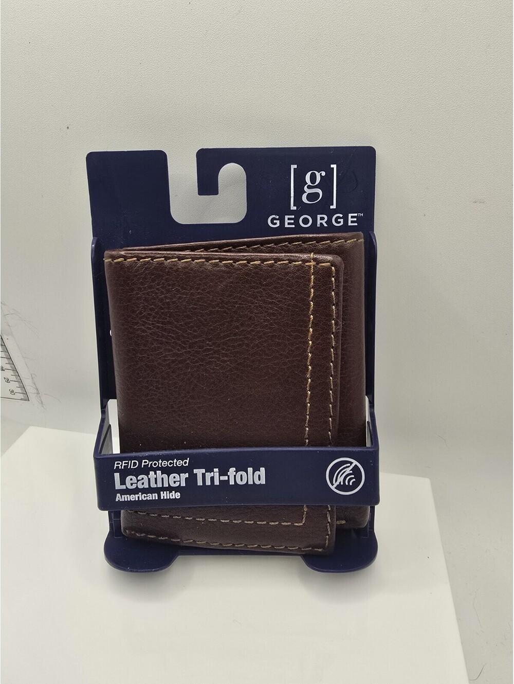 Men's George Leather Tri-Fold with Wing & RFID Protection Brown